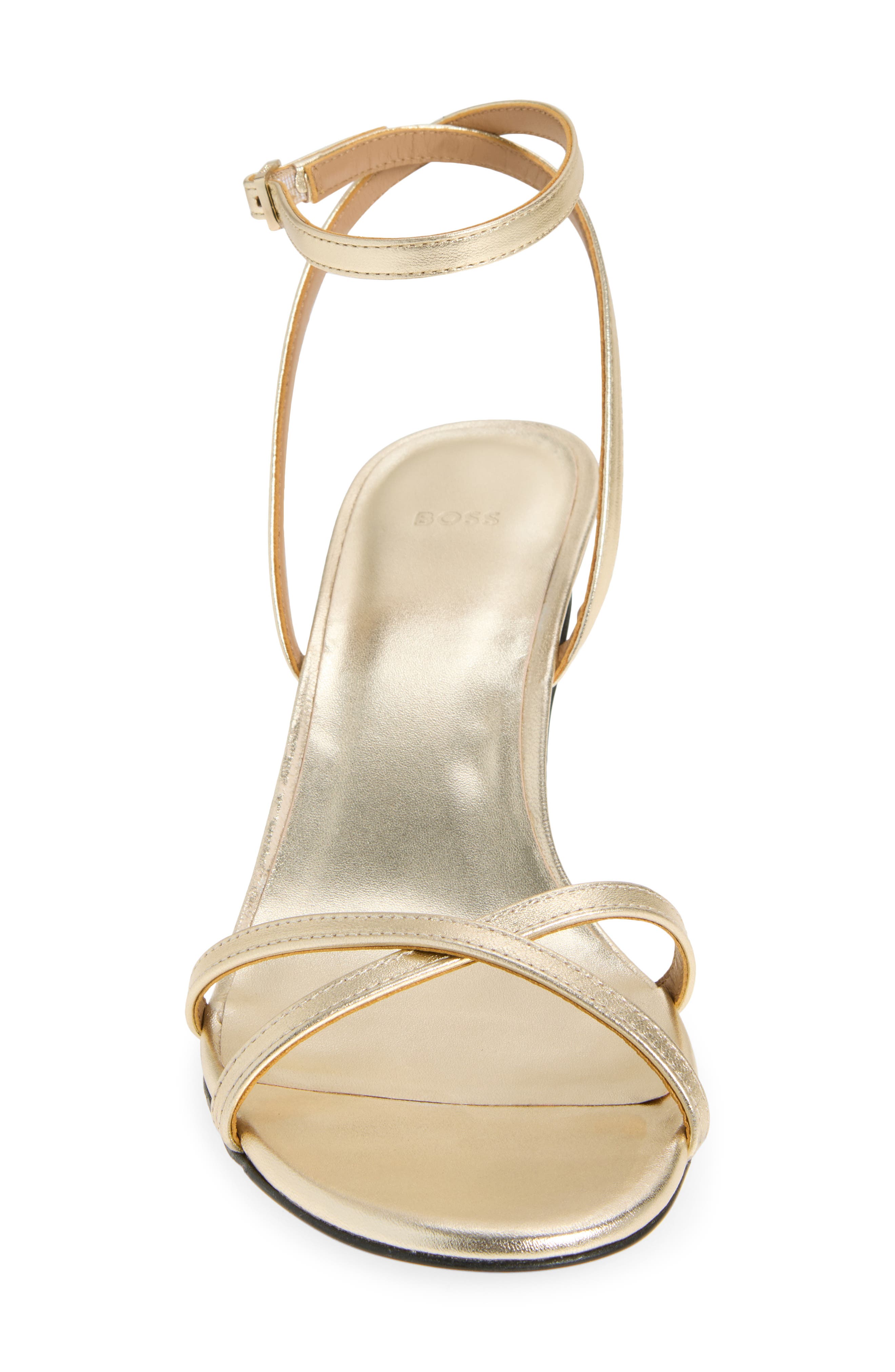 BOSS Cristas Ankle Strap Sandal, Alternate, color, Gold
