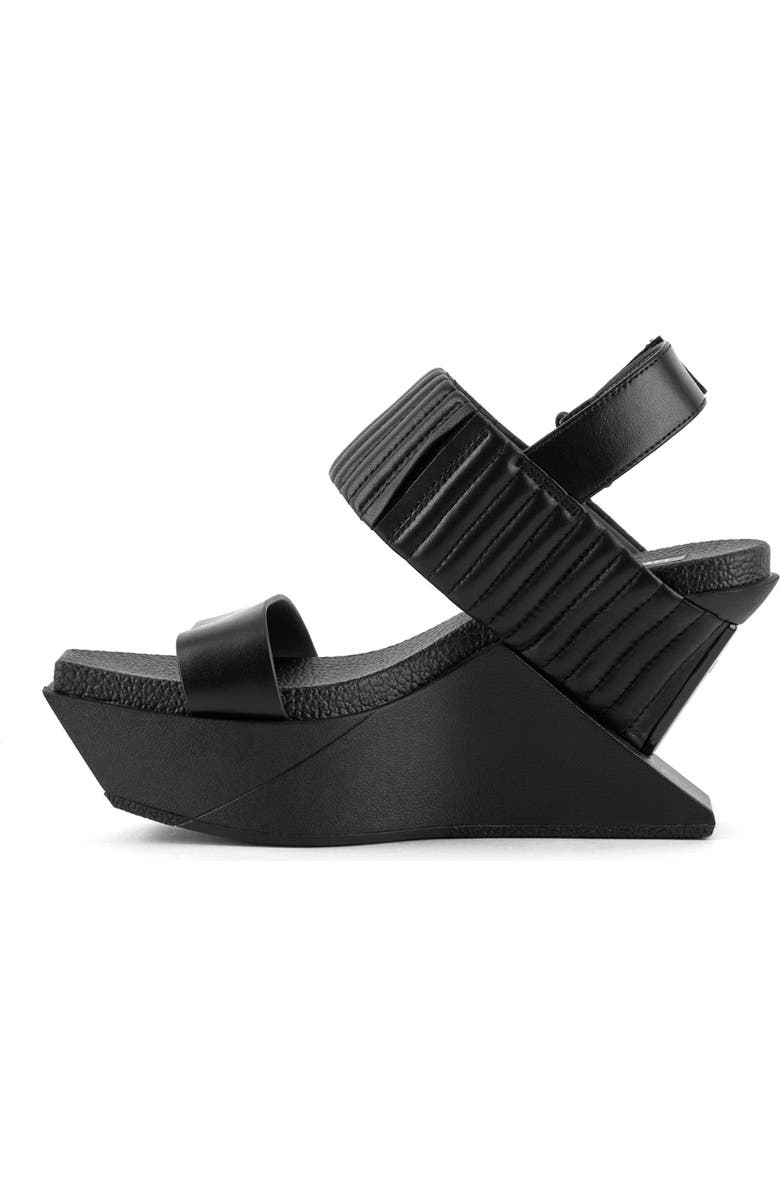 United Nude Delta Wedge Puffier Sandals, Alternate, color, Black