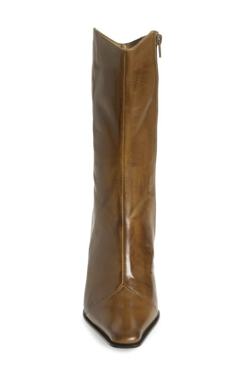 Jeffrey Campbell Be Bold Western Boot In Olive Distressed