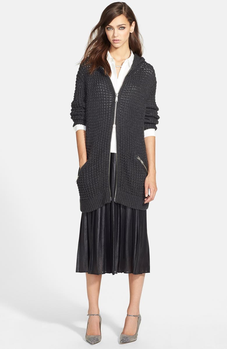 Trouvé Pleat Midi Skirt, Alternate, color,