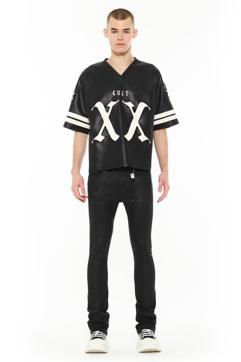 Lenny 603 Coated Bootcut Jeans, Alternate, color, BLACK COATED