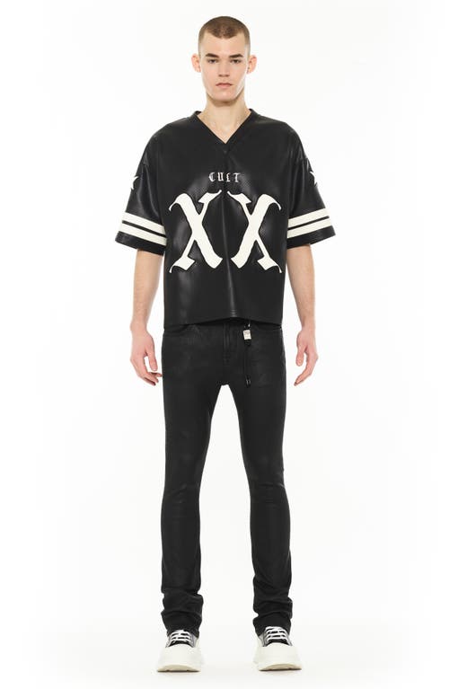 Cult Of Individuality Lenny 603 Coated Bootcut Jeans In Black