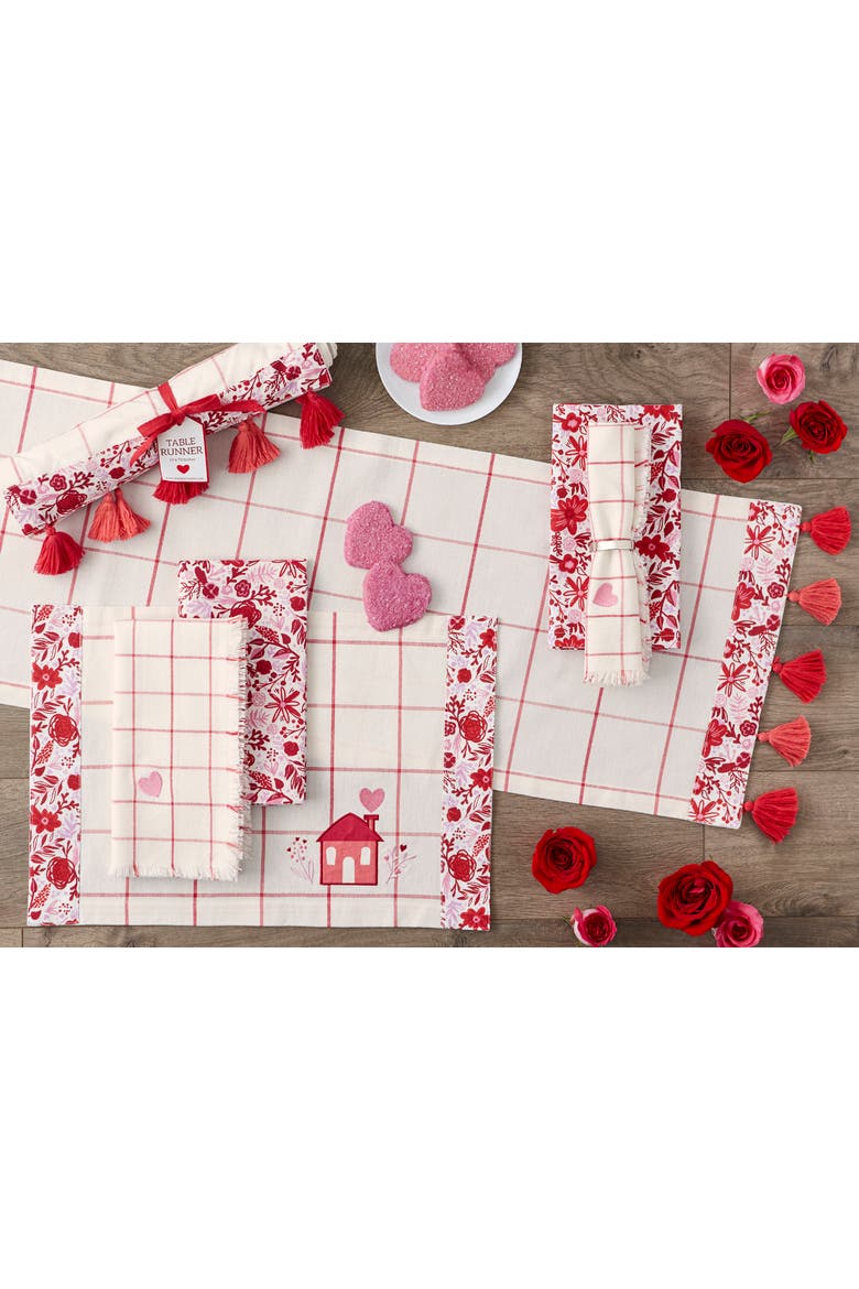 Darling Window Pane Table Runner, Alternate, color, Darling