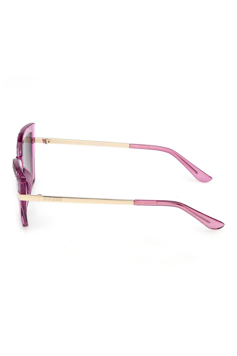 Rectangular Sunglasses, Alternate, color, SHINY VIOLET / GRADIENT SMOKE