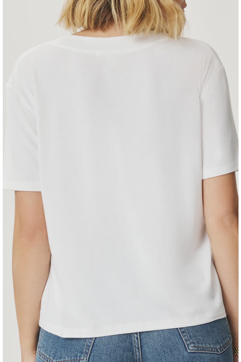 Kacey V-Neck Short Sleeve T-Shirt, Alternate, color, WHITE