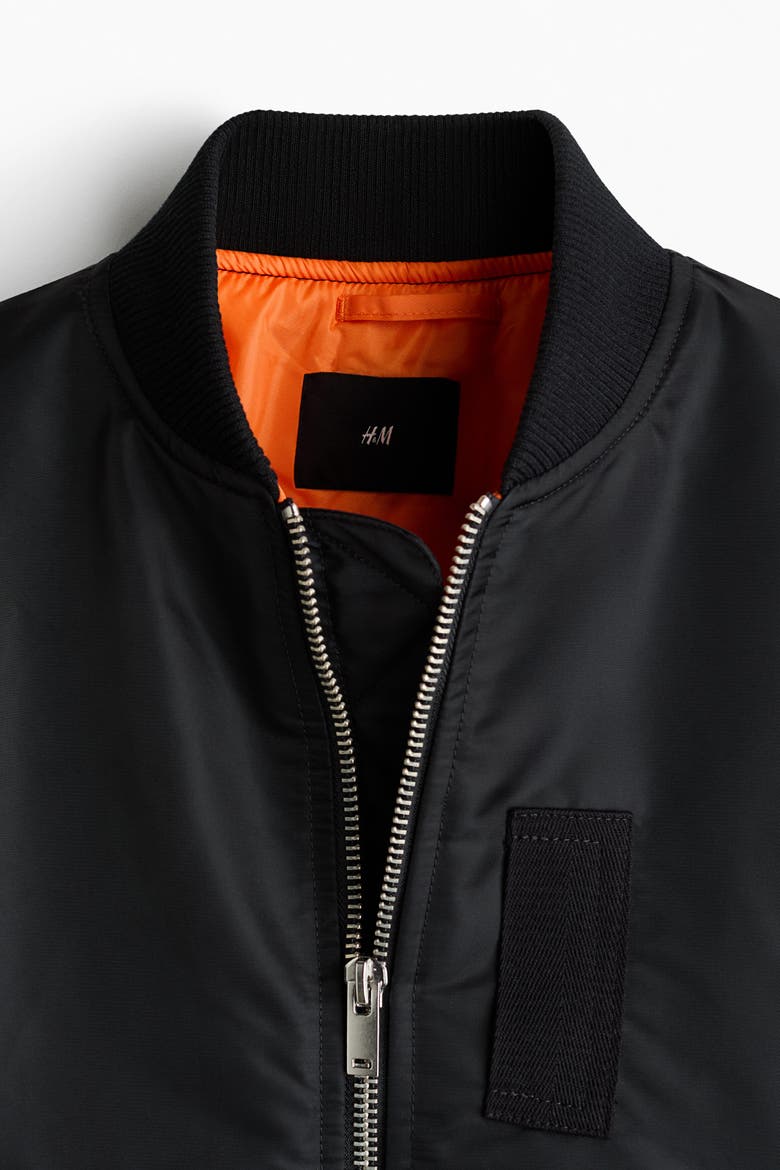Padded Bomber Jacket, Alternate, color, Black