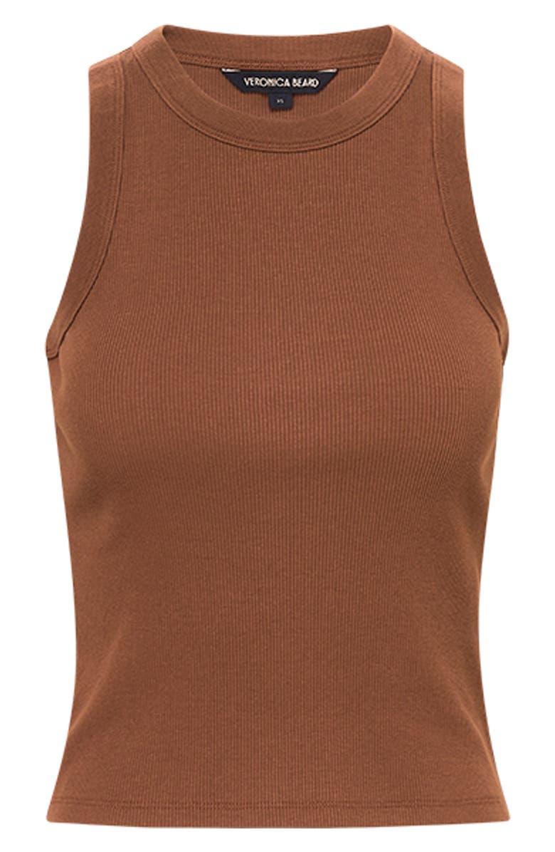 Veronica Beard Jordyn Rib Crop Tank, Alternate, color, Light Chicory