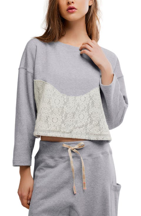 Sunday Best Lace-Trim Pajama Lounge Set