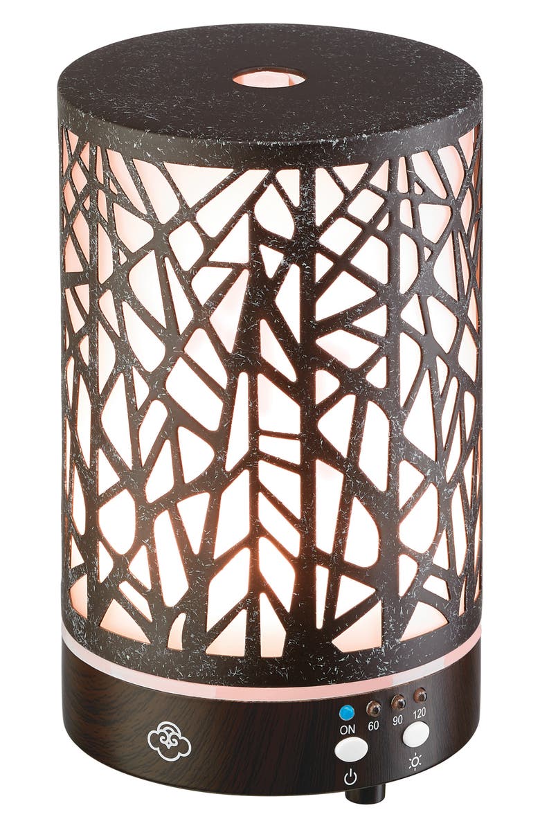 SERENE HOUSE Forest Metal Ultrasonic Aroma Diffuser, Alternate, color, Brown