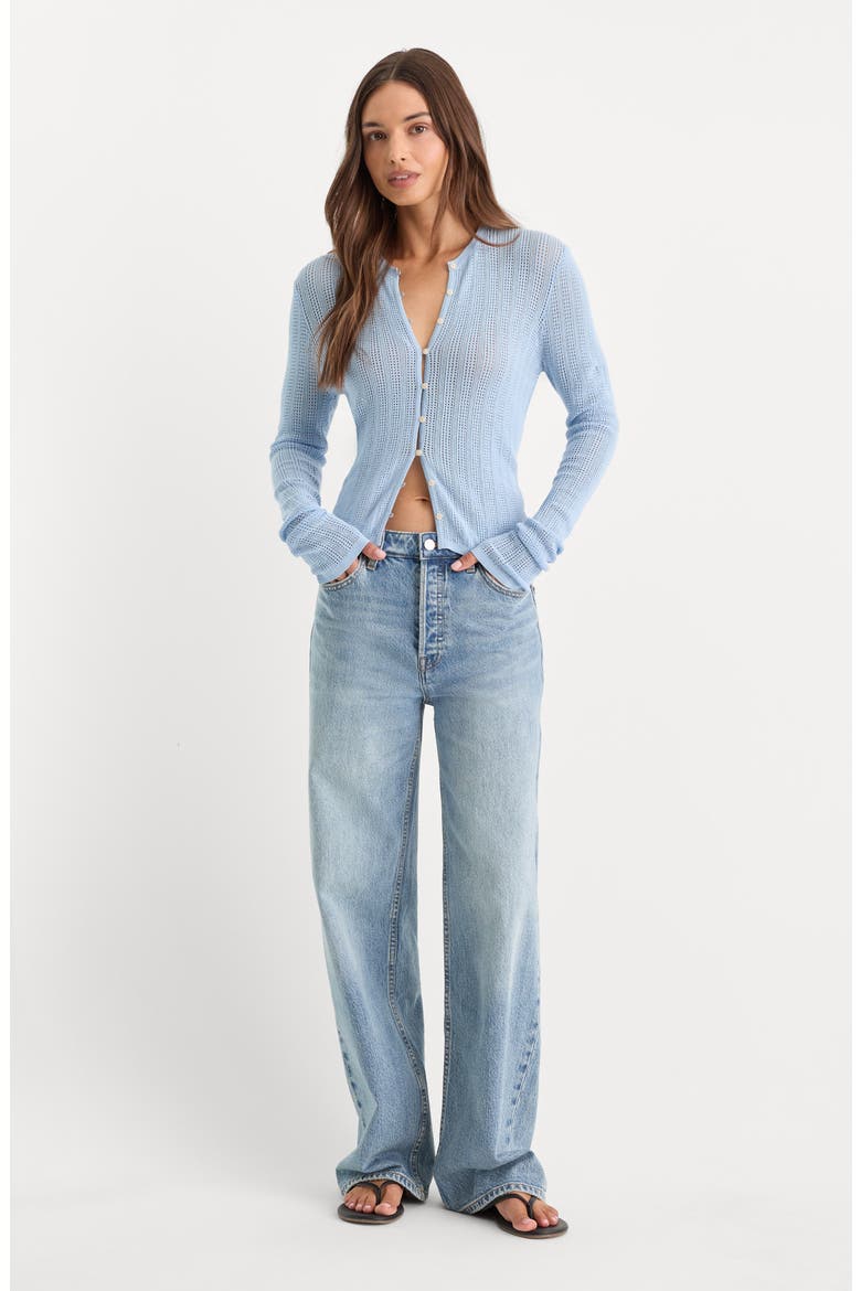 The Open Stitch Knit Cardigan, Alternate, color, MORNING SKY