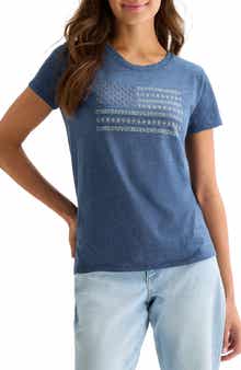 Lucky Brand Flag Crewneck Short Sleeve T-Shirt