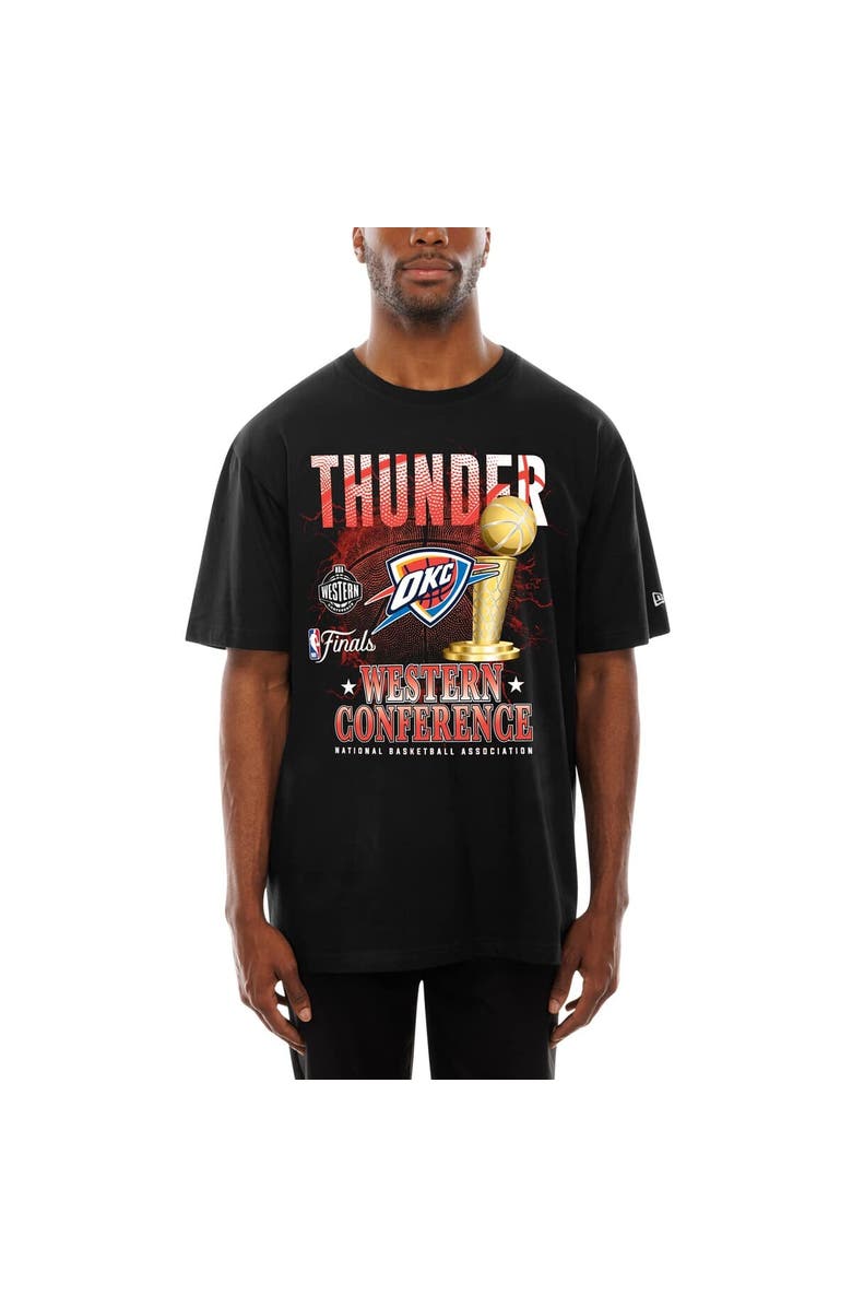 New Era Men's New Era  Black Oklahoma City Thunder 2025 Western Conference Finals T-Shirt, Alternate, color, 