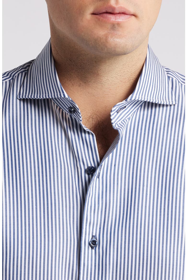 Stripe Button-Up Shirt, Alternate, color, WAKE