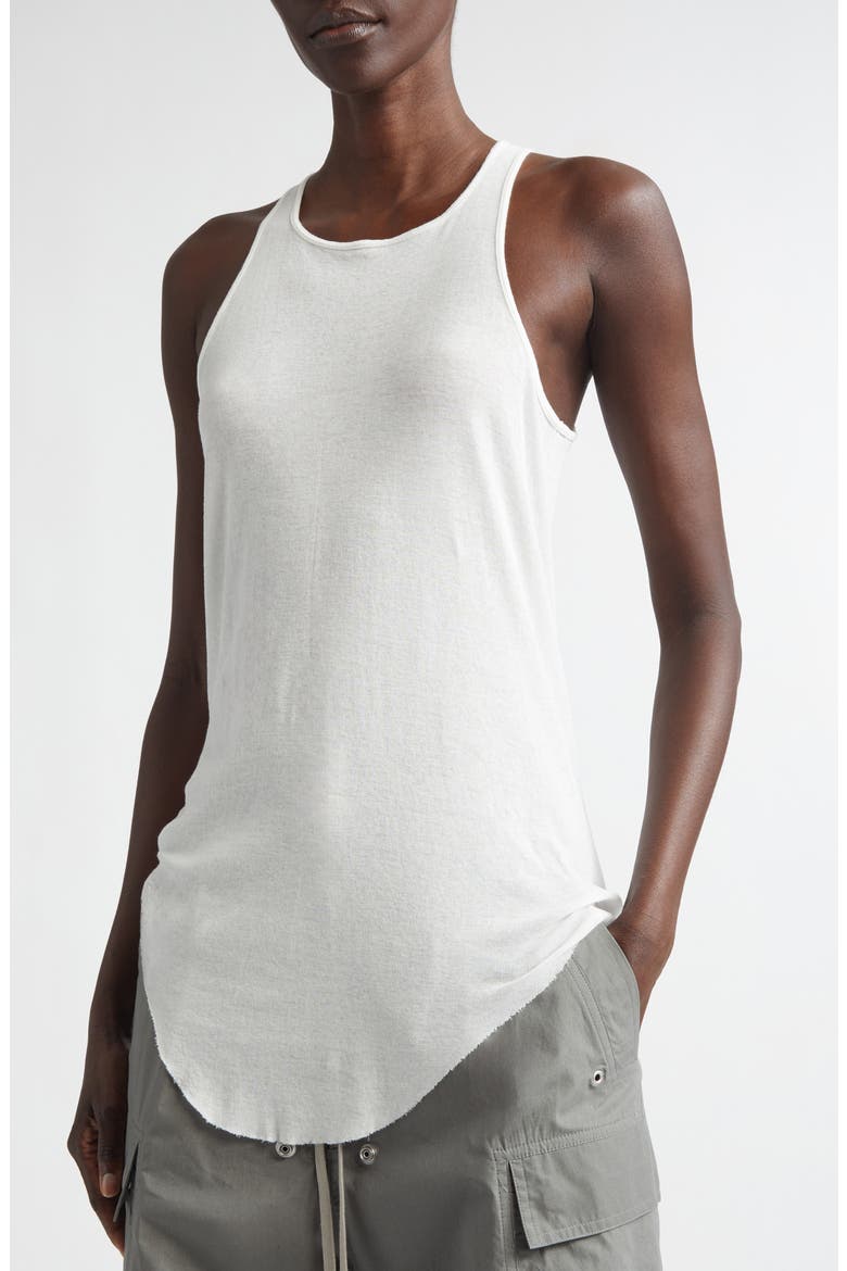 Basic Rib Cotton Tank, Alternate, color, MILK
