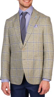 TailorByrd Textured Yarn Dyed Windowpane Sport Coat