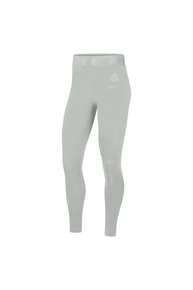 Women's Nike Gray Ohio State Buckeyes Tight Tri-Blend Leggings, Alternate, color, Gray