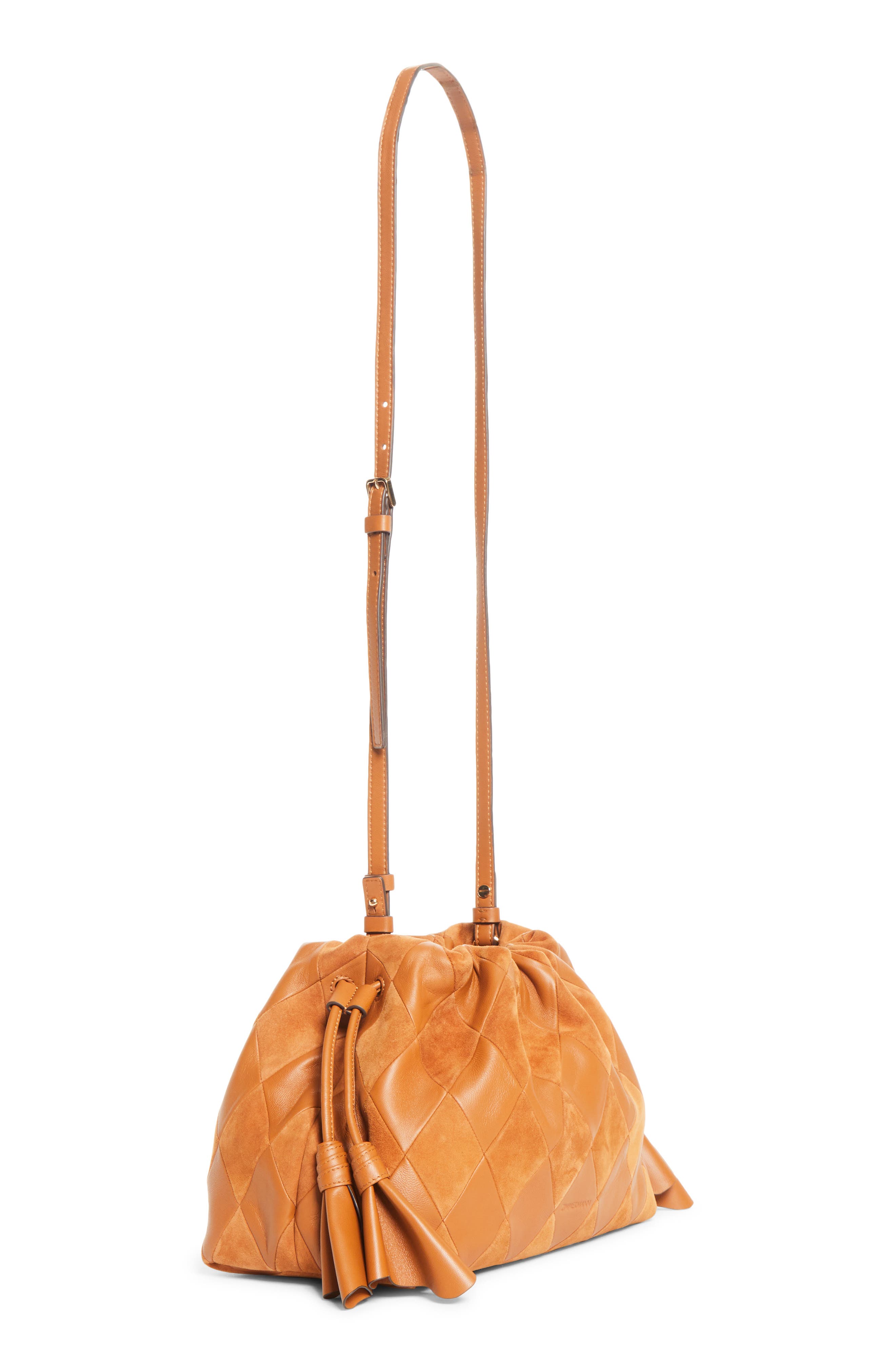 Medium Cloud 91 Clutch, Alternate, color, CARAMEL