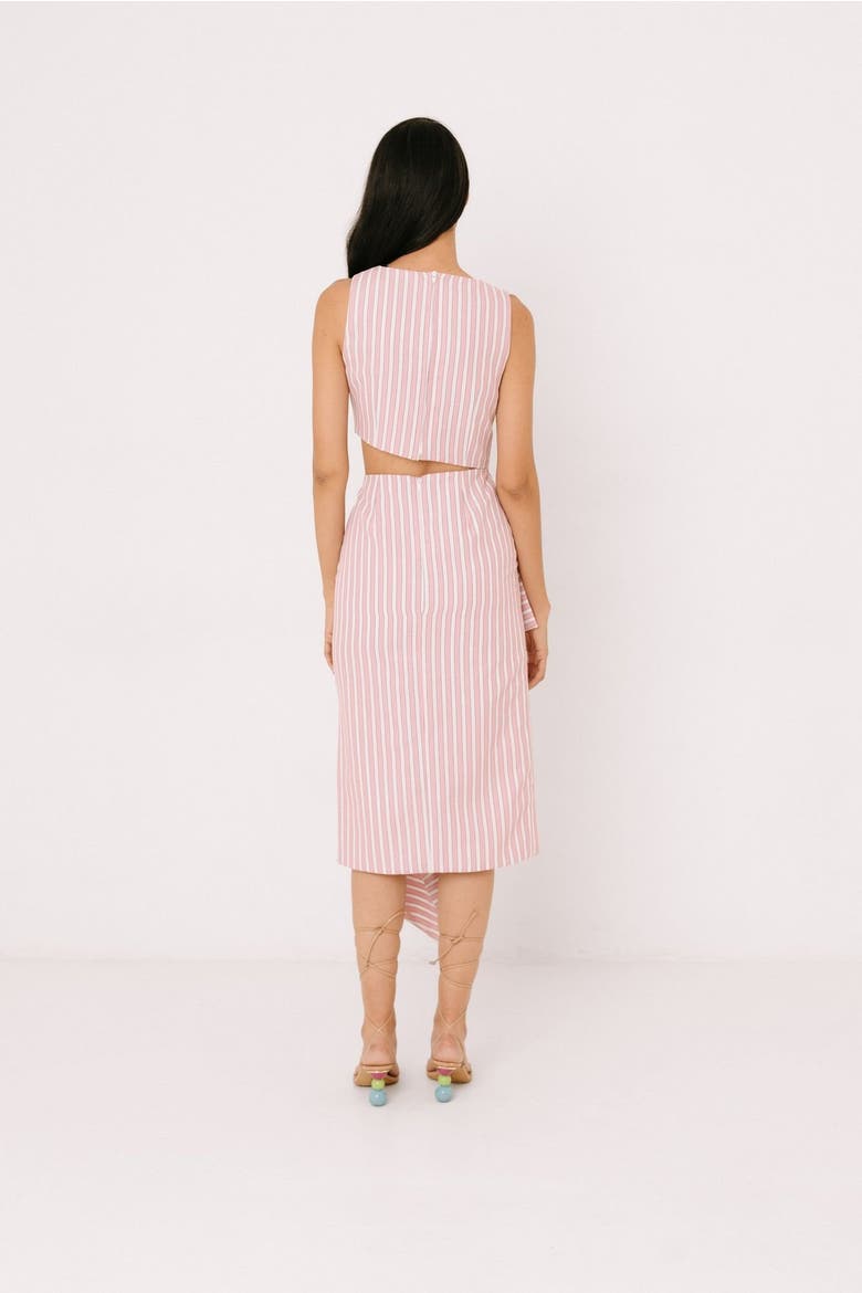 Avenue Dress, Alternate, color, White and Pink Stripes