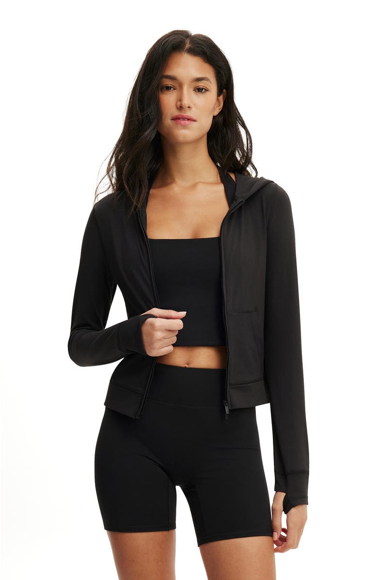 COTTON ON BODY Women's Active Ultra Soft Hooded Jacket, Main, color, Black