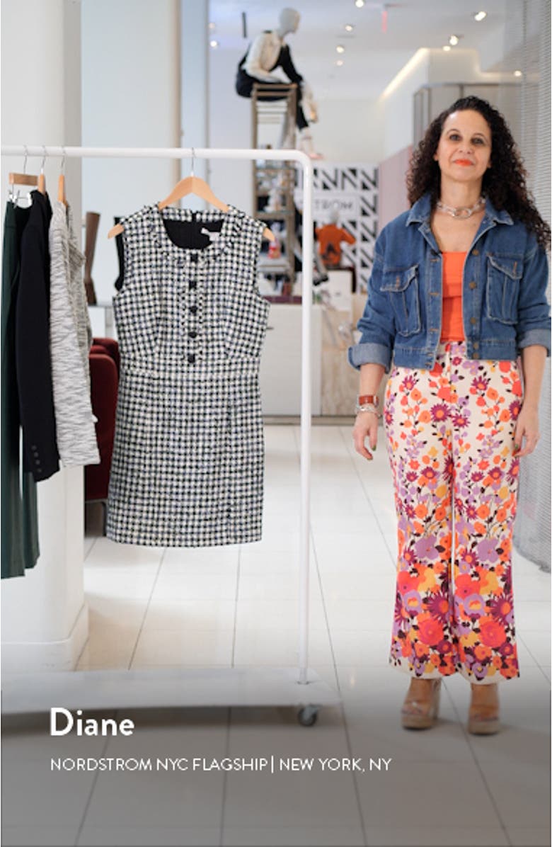 Julie Sleeveless Tweed Dress, sales video thumbnail