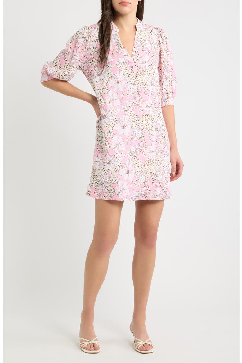 Mialeigh Linen Dress, Main, color, CONCH SHELL PINK WILDNESS