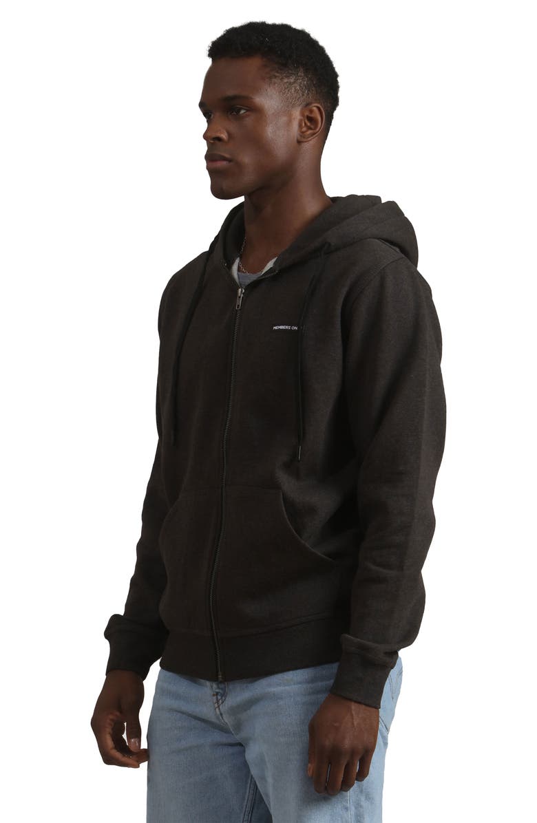 Members Only Brooklyn Zip-Up Hoodie, Alternate, color, Charcoal