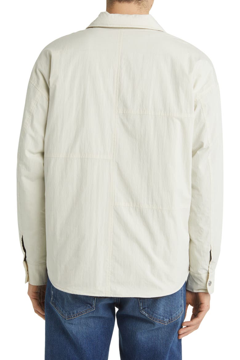 Padded Shirt Jacket, Alternate, color, WHITE BEIGE