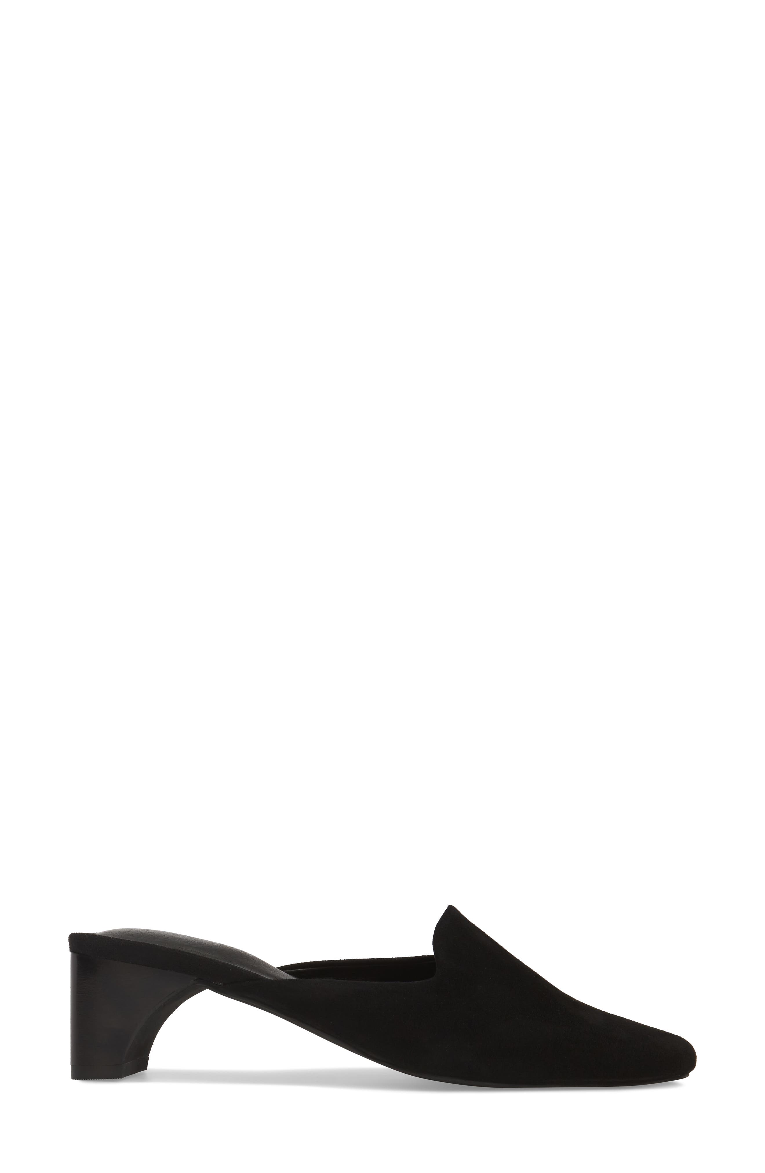 Jenae Loafer Mule, Alternate, color, BLACK SUEDE