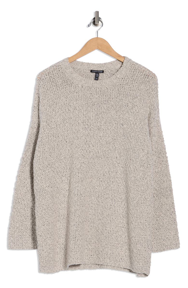 Eileen Fisher Organic Cotton Tunic Sweater, Alternate, color, Sea Salt