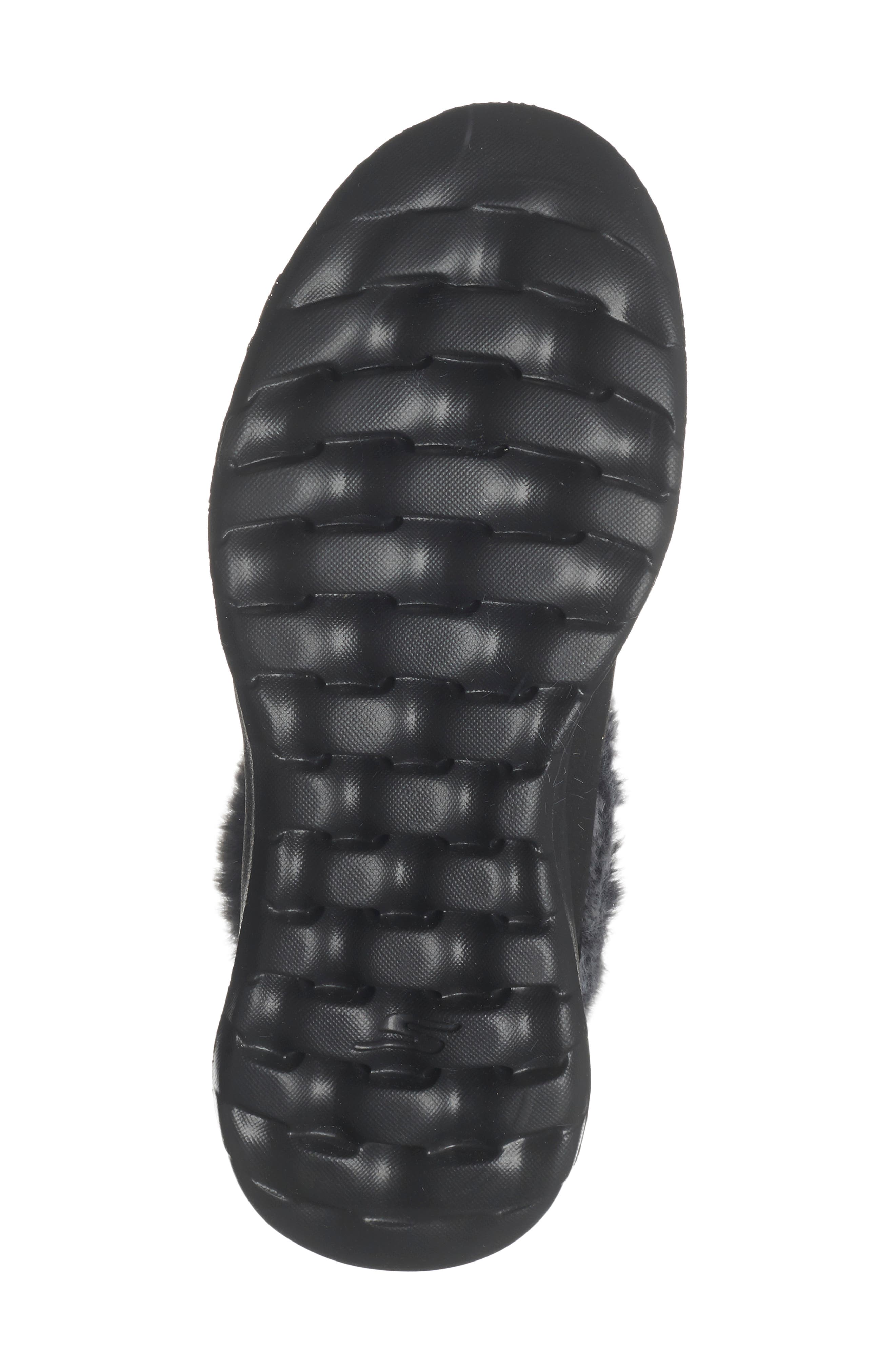 SKECHERS Faux Fur Lined Slip On, Alternate, color, Black/Grey