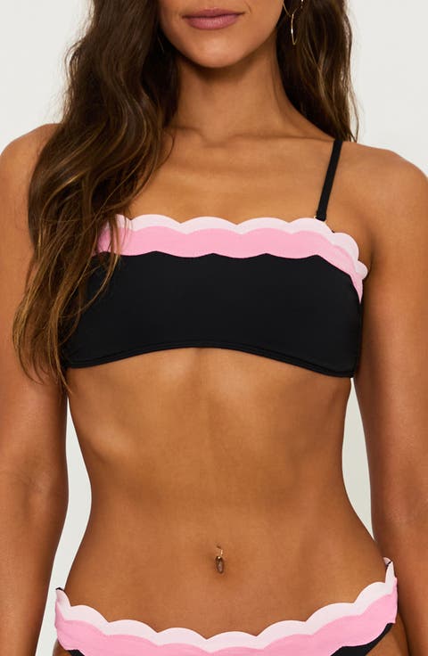 Sybil Scallop Colorblock Bikini Top
