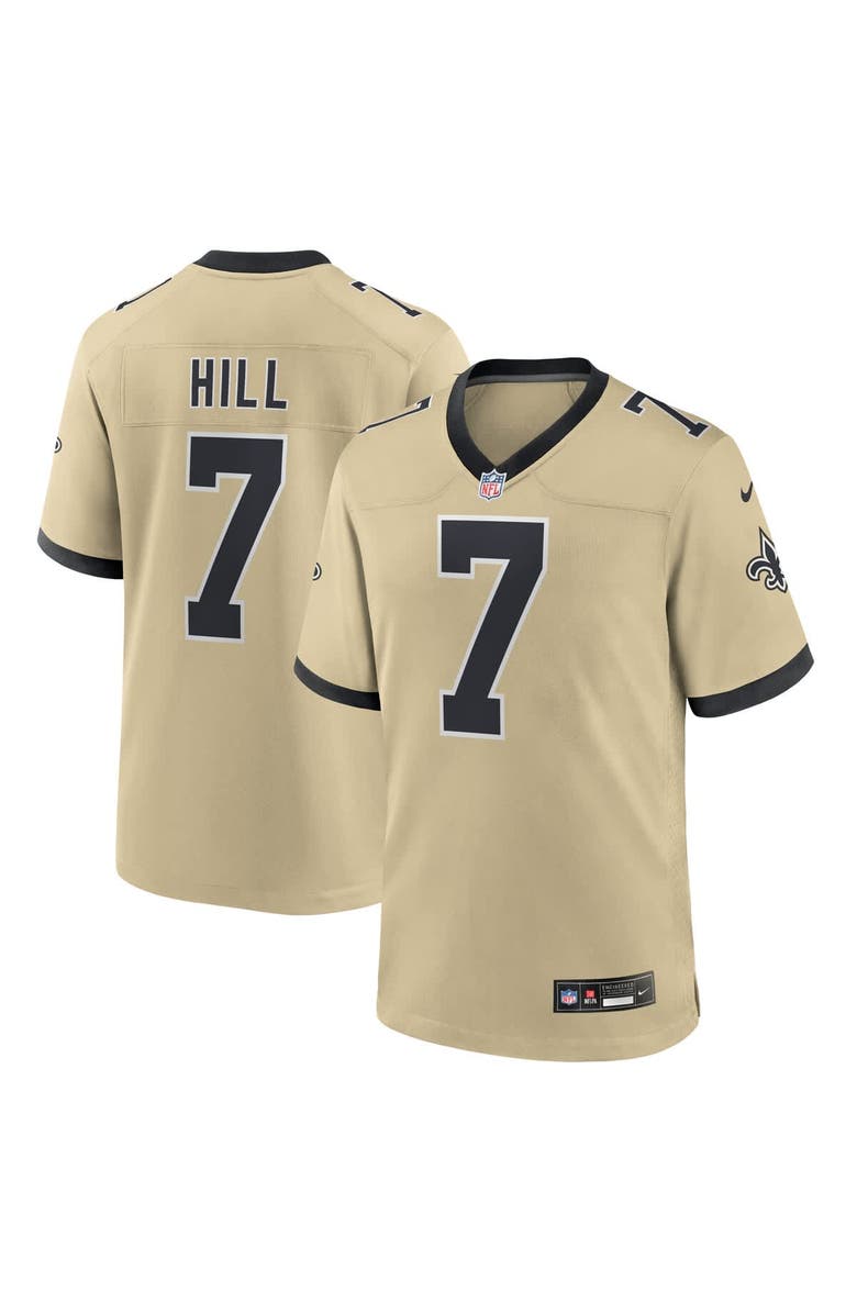 Nike Men's Nike Taysom Hill Gold New Orleans Saints Gameday Golds Alternate Game Player Jersey, Main, color, Gold
