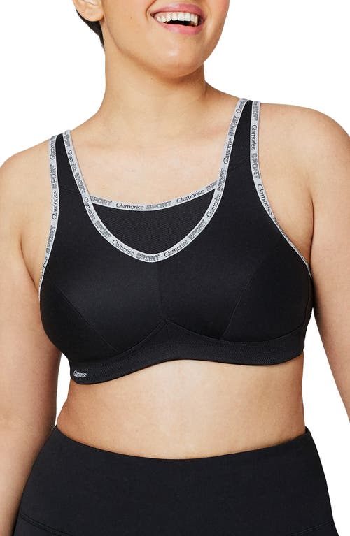 Glamorise No-Bounce Camisole Sports Bra in Black at Nordstrom, Size 34Dd