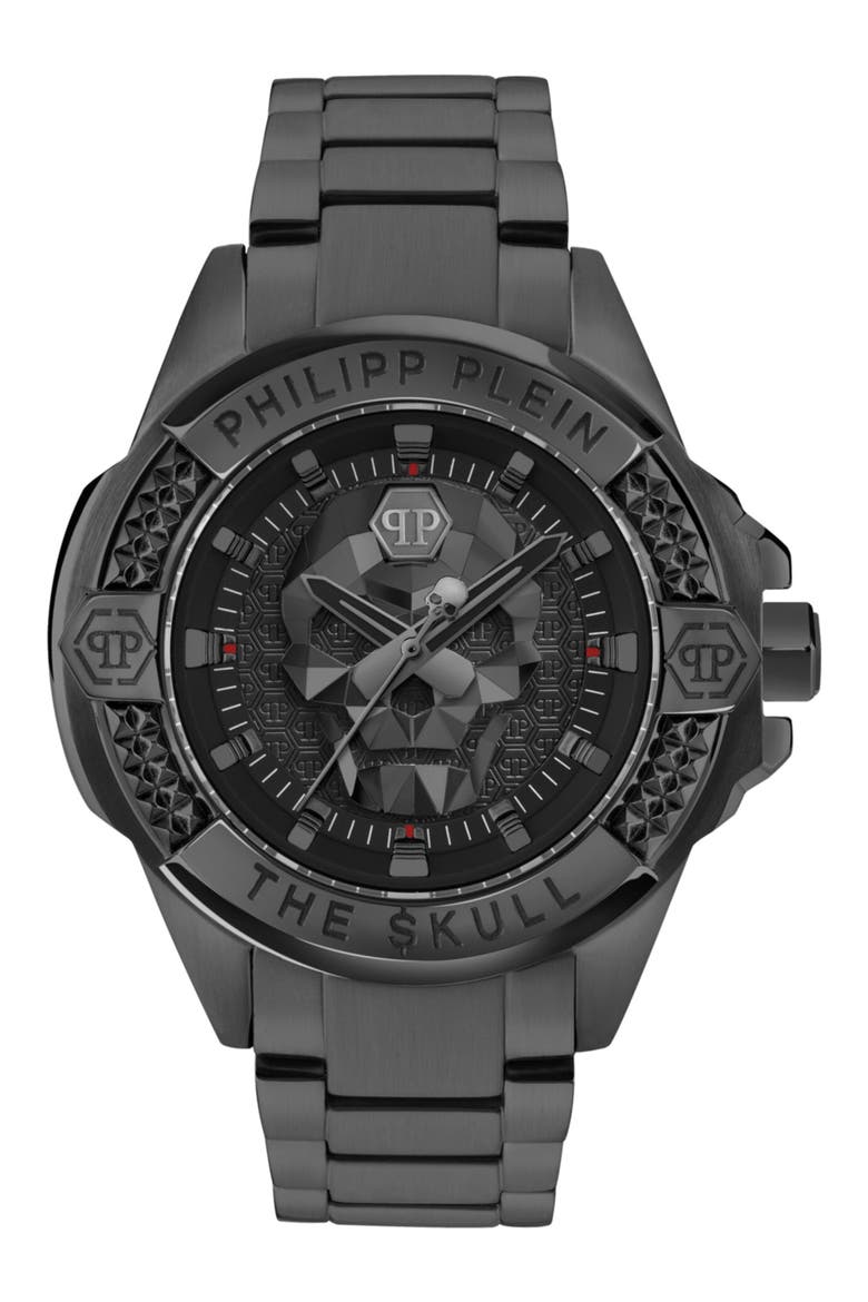The $kull Bracelet Strap Watch, 44mm, Main, color, IP BLACK