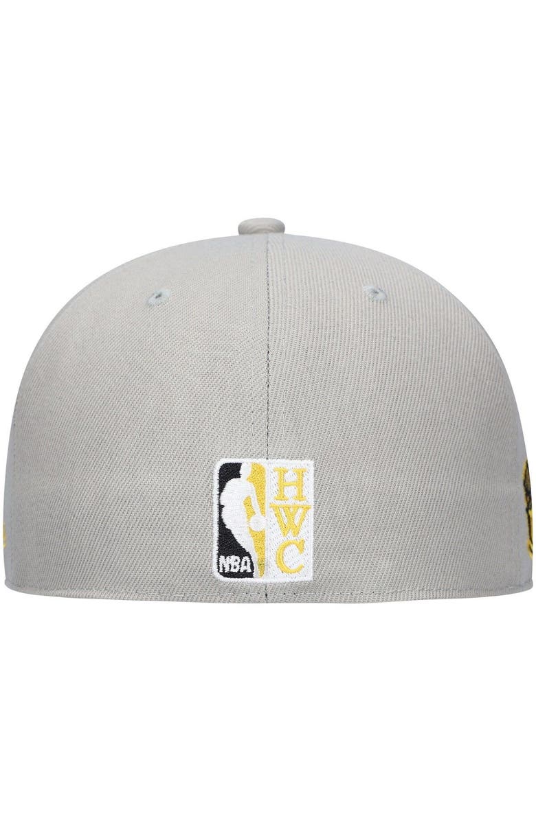 Mitchell & Ness Men's Mitchell & Ness Gray Chicago Bulls Hardwood Classics 1998 NBA Finals Sunny Gray Fitted Hat, Alternate, color,