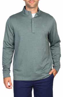 TailorByrd Luxe Performance Golf Fleece Quarter Zip Pullover