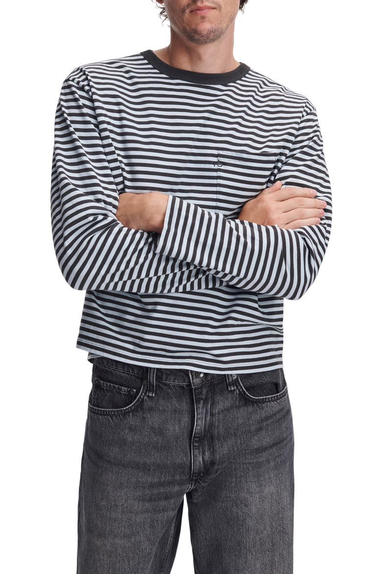 Boxy Striped Long Sleeve T-Shirt, Alternate, color, LIGHT BLUE MEDIUM