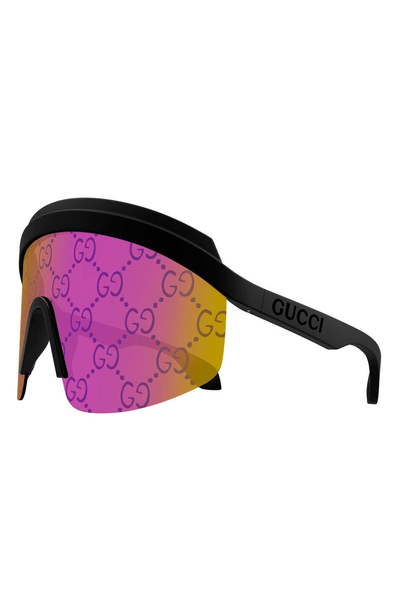 Gucci 99mm Mask Sunglasses, Alternate, color,
