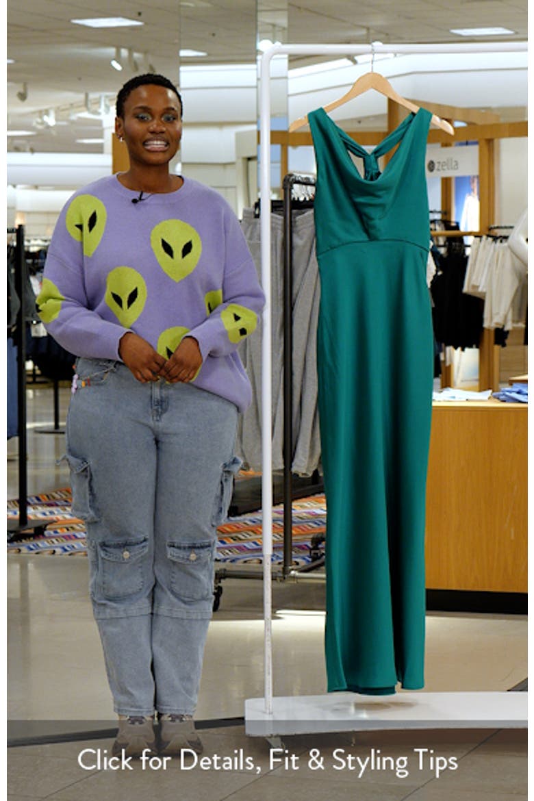 Cowl Neck Satin Gown video