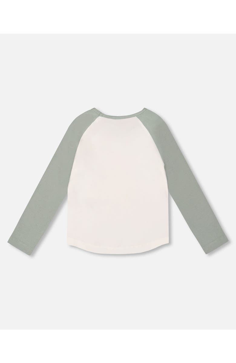 Deux par Deux Jersey Raglan Sleeve Tee, Alternate, color, Off-White