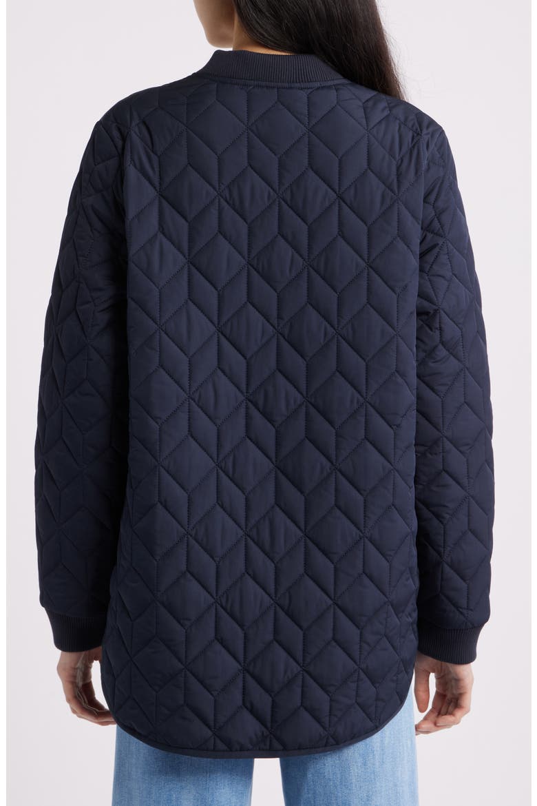 Art Quilted Coat, Alternate, color, DARK INDIGO