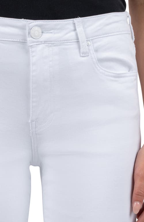 KUT FROM THE KLOTH KUT FROM THE KLOTH KELSEY RAW HEM HIGH WAIST ANKLE FLARE JEANS 