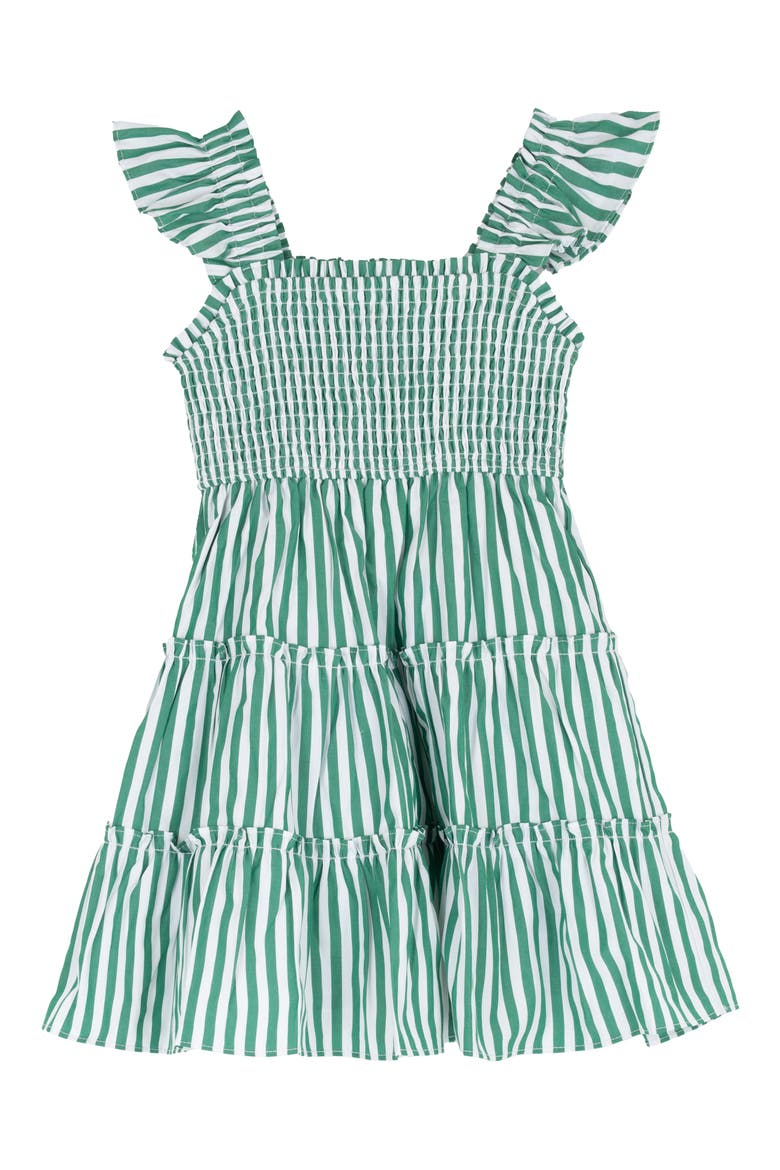 Kids' Tiered Smocked Sundress, Main, color, KELLY GREEN