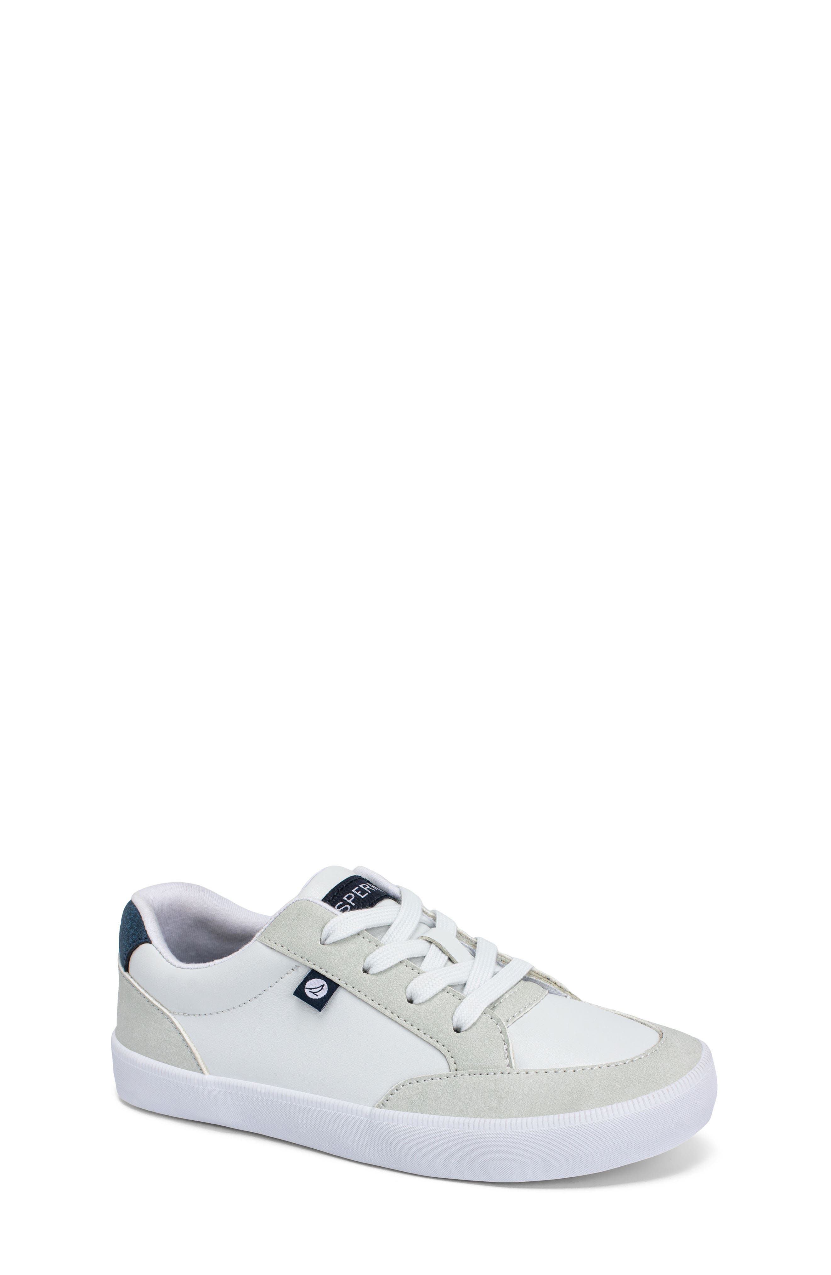 Kids' Boardwalk II Sneaker, Main, color, WHITE