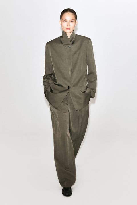 Fluid Shawl-collar Blazer