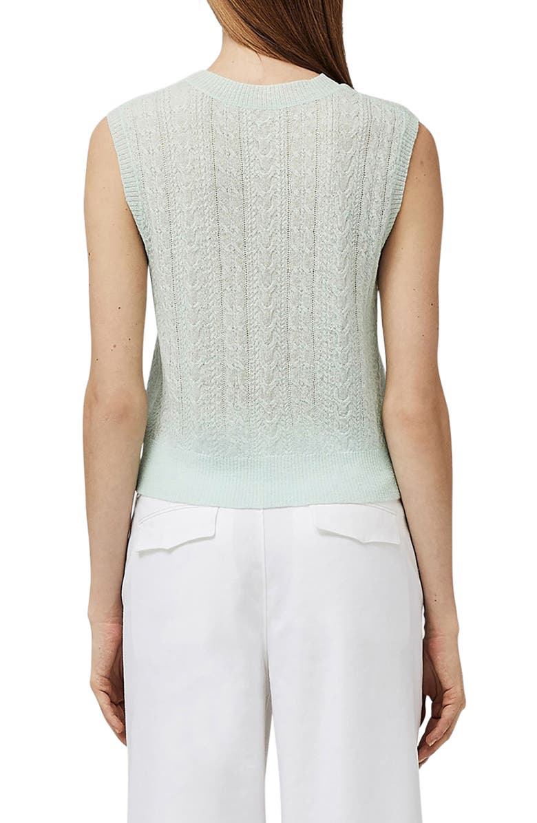 rag & bone Kyle Cable Sweater Vest, Alternate, color, Mint
