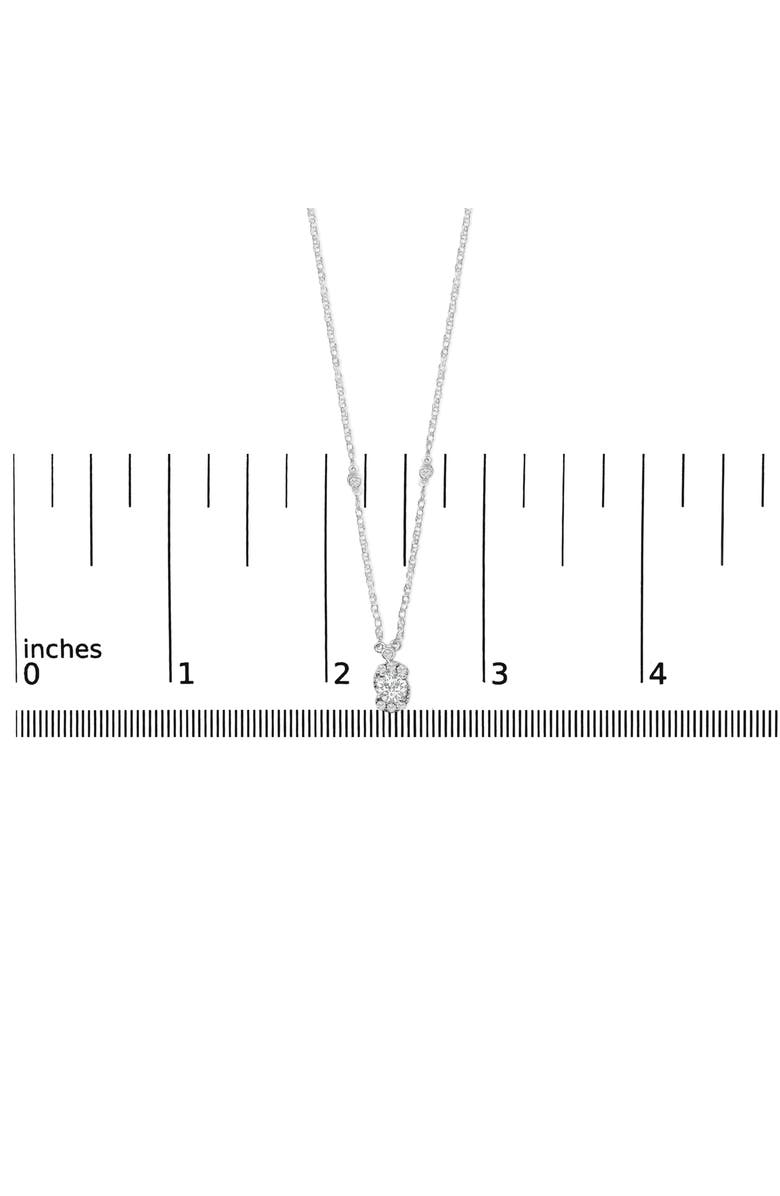 Haus of Brilliance Sterling Silver 5/8 Cttw Lab Grown Diamond Oval Halo Pendant Necklace, Alternate, color, Silver