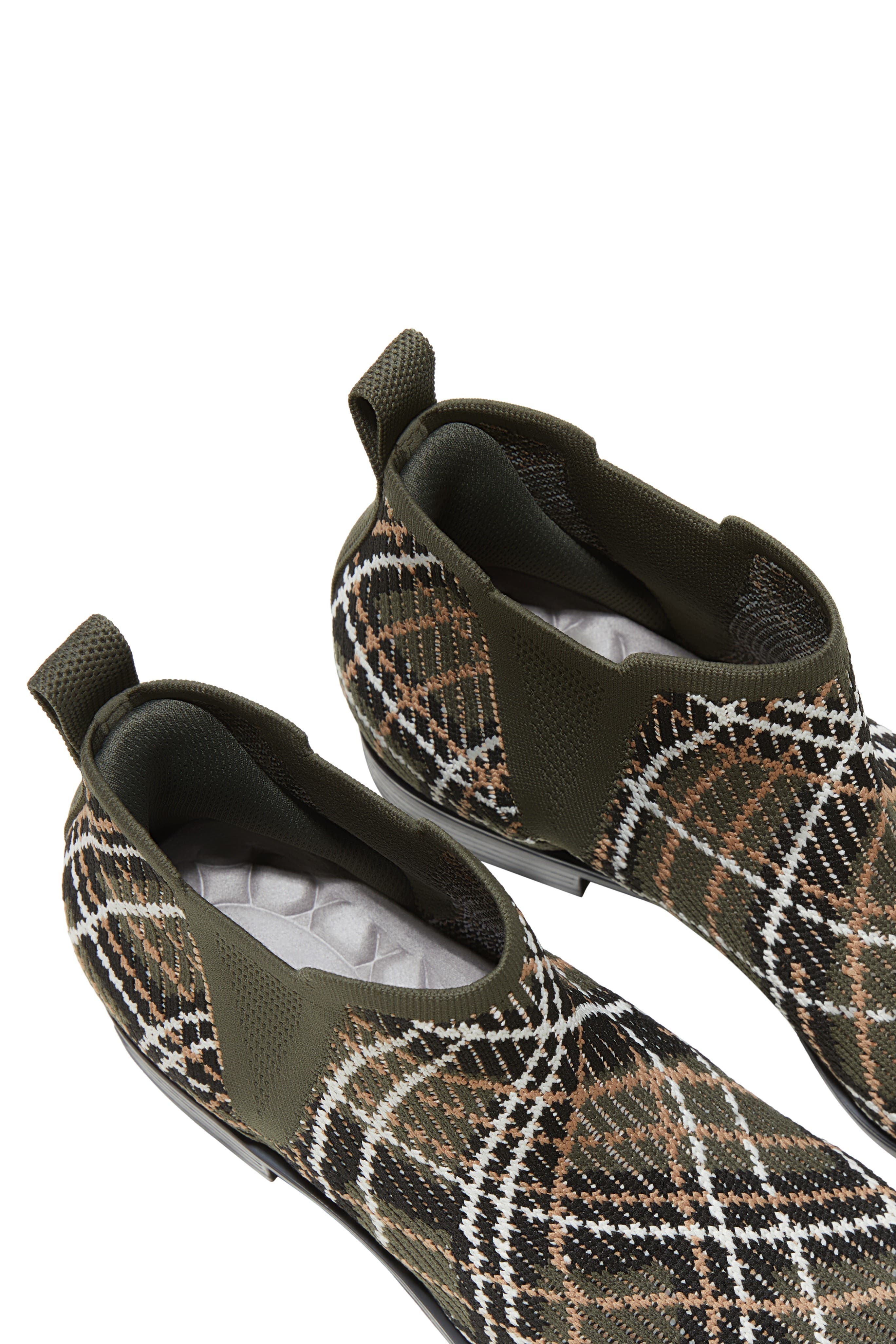 Ryan Slip-On Chelsea Boots, Alternate, color, Dark Olive Lined Plaid