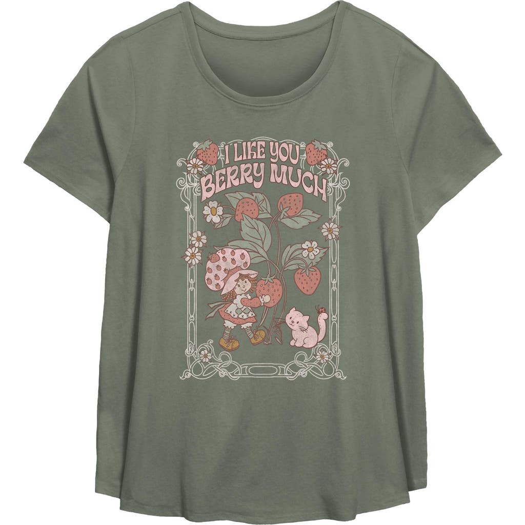 Strawberry Shortcake I Like You Berry Much Graphic T-shirt In Green
