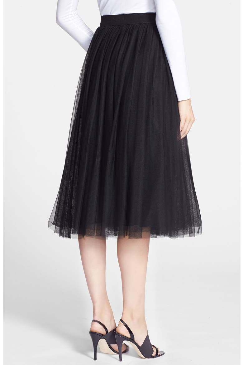 'Shadow Waltz' Skirt, Alternate, color, BLACK